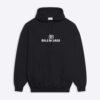 Balenciaga Women BB Pixel Medium Fit Hoodie in Black