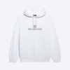 Balenciaga Women BB Pixel Medium Fit Hoodie in White