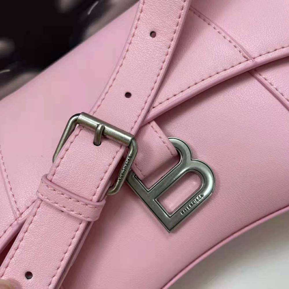 Balenciaga Women Downtown Small Shoulder Bag in Pink 8 Balenciaga Women Downtown Small Shoulder Bag in Pink - Image 8
