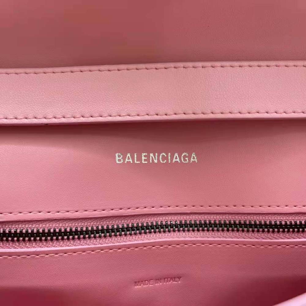 Balenciaga Women Downtown Small Shoulder Bag in Pink 9 Balenciaga Women Downtown Small Shoulder Bag in Pink - Image 9