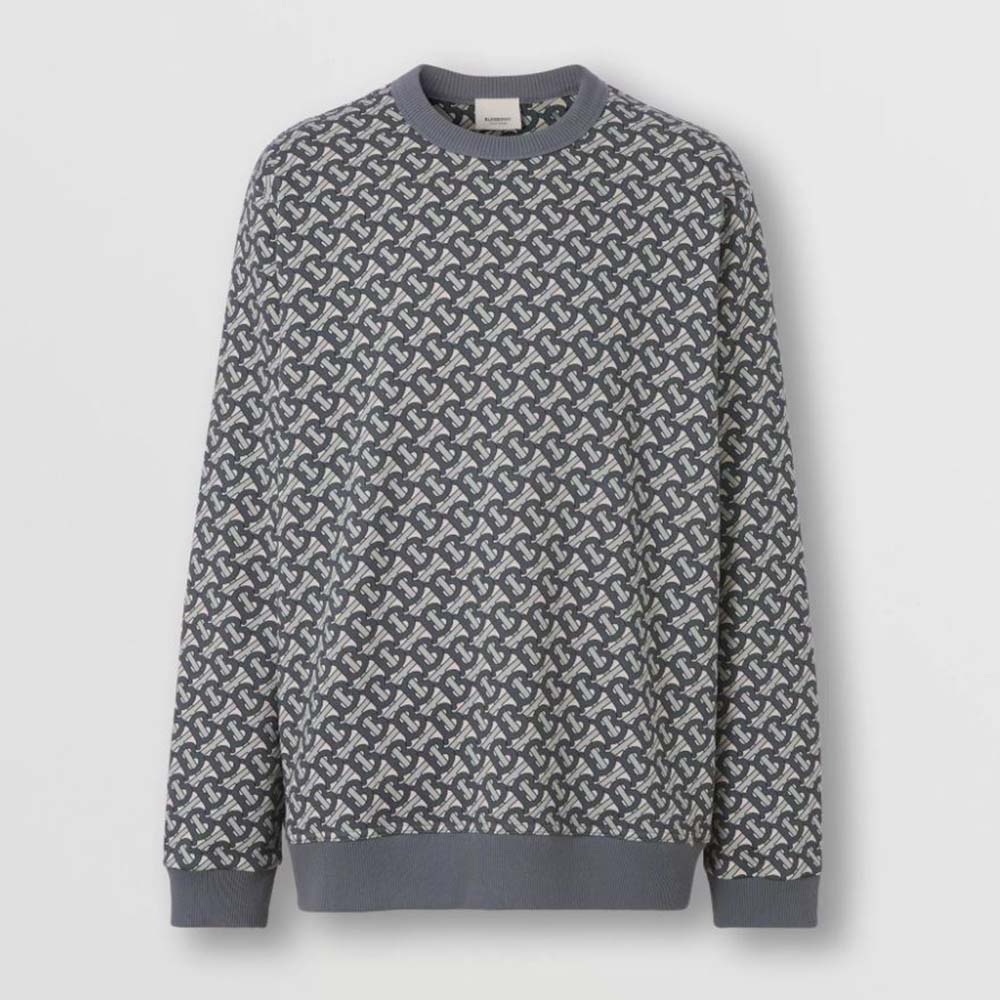 Burberry Men Monogram Print Cotton Sweatshirt