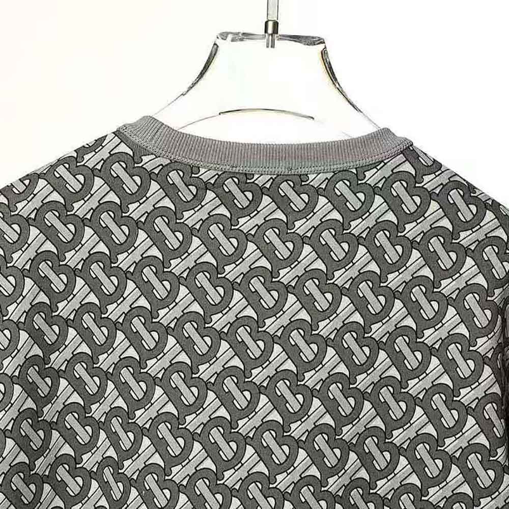 Burberry Men Monogram Print Cotton Sweatshirt