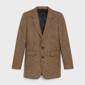Celine Women Classic Jacket in Checked Tweed