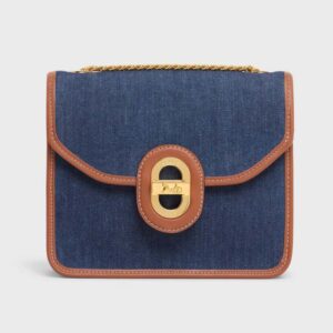 Celine Women Clutch Sulky in Denim and Calfskin
