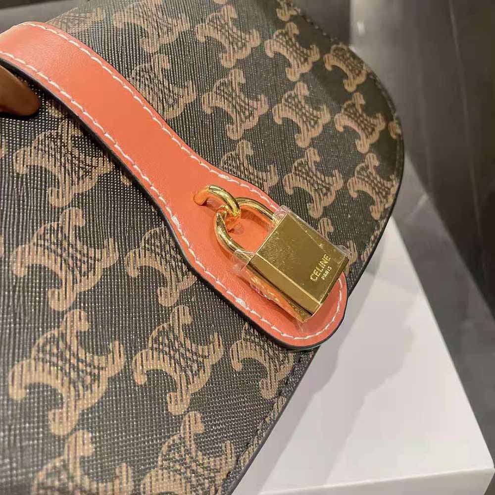 Celine Women Clutch on Strap in Triomphe Canvas and Calfskin 7 Celine Women Clutch on Strap in Triomphe Canvas and Calfskin - Image 7