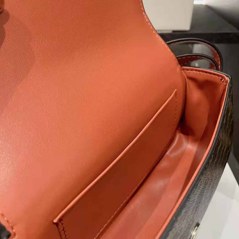 Celine Women Clutch on Strap in Triomphe Canvas and Calfskin 8 Celine Women Clutch on Strap in Triomphe Canvas and Calfskin - Image 8