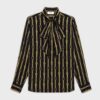 Celine Women Loose Shirt in Crepe DE Chine