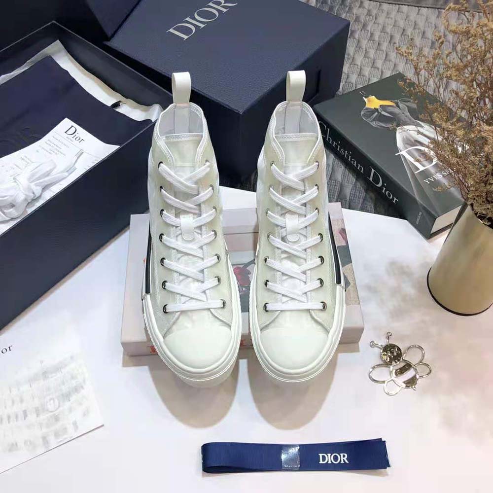 B23 High-Top Sneaker White Dior Oblique Canvas