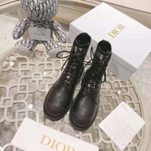 Dior Explorer Ankle Boot Black Smooth Calfskin and Dior Oblique