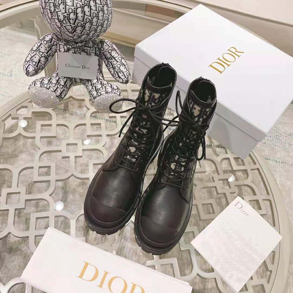 DIOR EXPLORER ANKLE BOOT BEIGE & BLACK MSRP $1400 100% AUTHENTIC