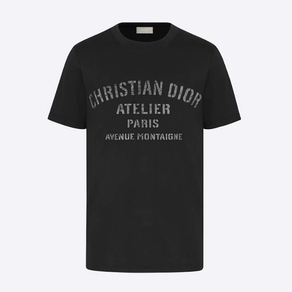 Dior Women Oversized Christian Dior Atelier T-shirt Black Cotton