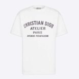 Dior Women Oversized Christian Dior Atelier T-shirt White Cotton Jersey