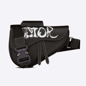 Saddle Messenger Bag Black Grained Calfskin