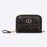 Dior Women Caro Detachable Card Holder Black Supple Cannage Calfskin