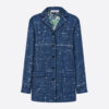 Dior Women Chez Moi Jacket Blue Dior Zodiac Silk Twill