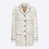 Dior Women Chez Moi Jacket White Dior Zodiac Silk Twill