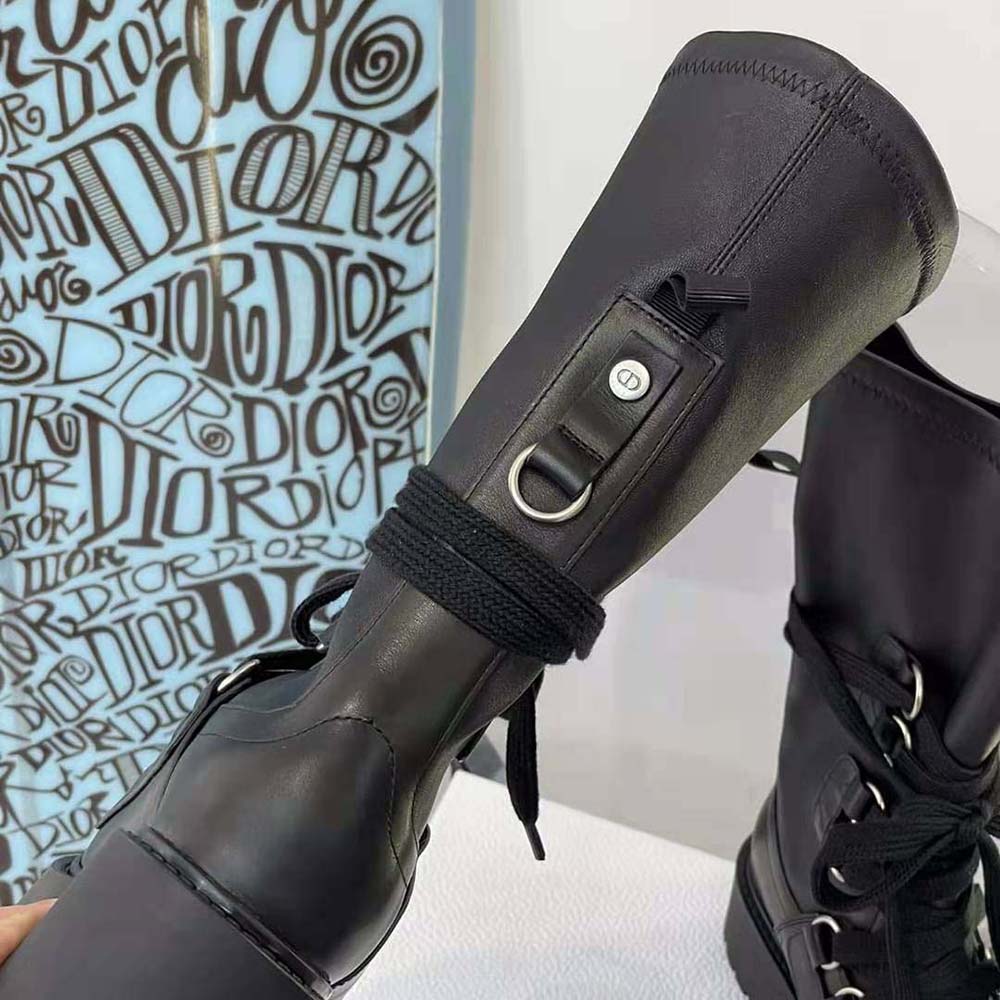 Dior Women D-Fight Ankle Boot Black Lambskin