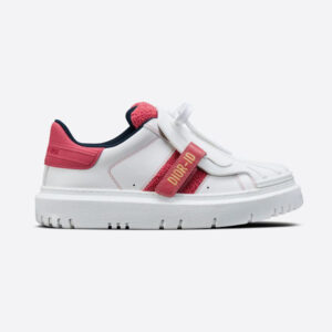 Dior Women Dior-id Sneaker White Calfskin Terry Cotton-Pink