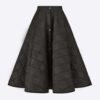 Dior Women Macrocannage Mid-Length skirt Black Quilted Technical Taffeta