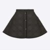 Dior Women Macrocannage Miniskirt Black Quilted Technical Taffeta