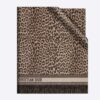 Dior Women Mizza Reversible Blanket Beige Multicolor Virgin Wool and Silk