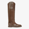 Fendi Women Karligraphy Brown Leather Boots