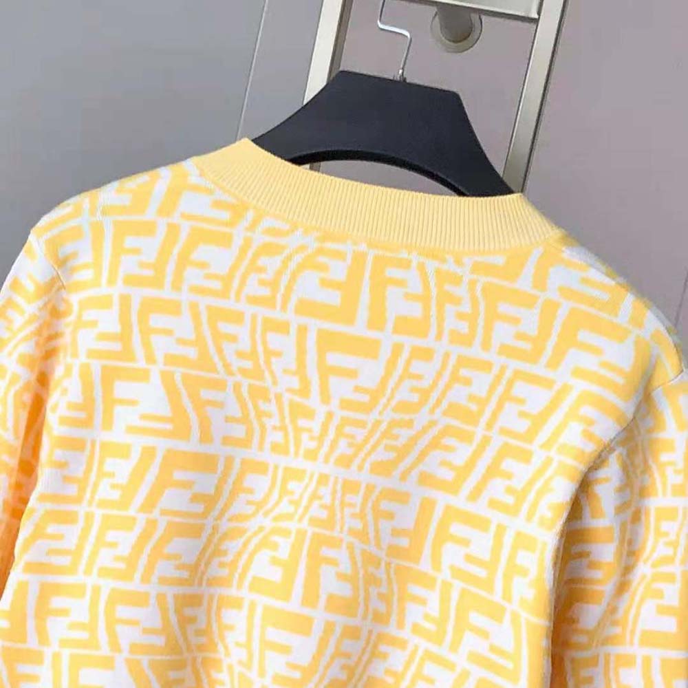 fendi yellow cardigan