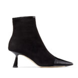 Jimmy Choo Women Kix/Z 65 Black Patent and Suede Ankle Boots