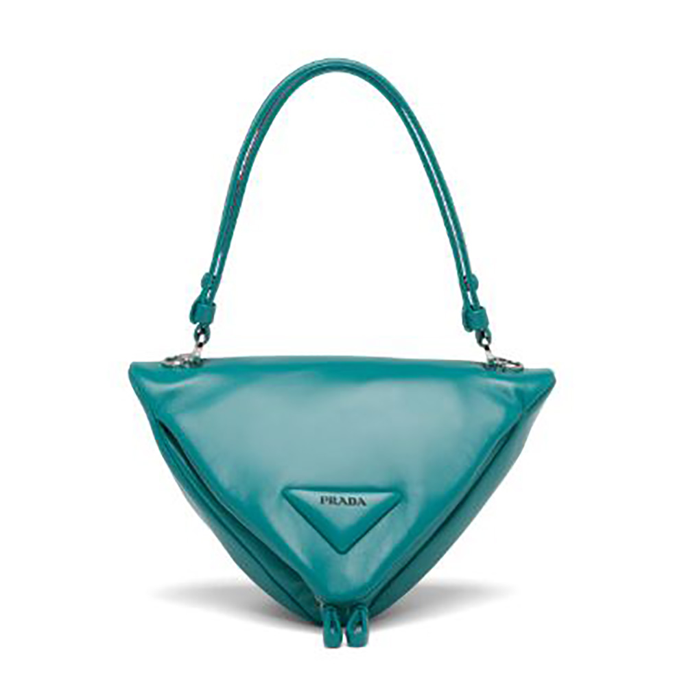 Prada Women Padded Nappa Leather HandbagLime