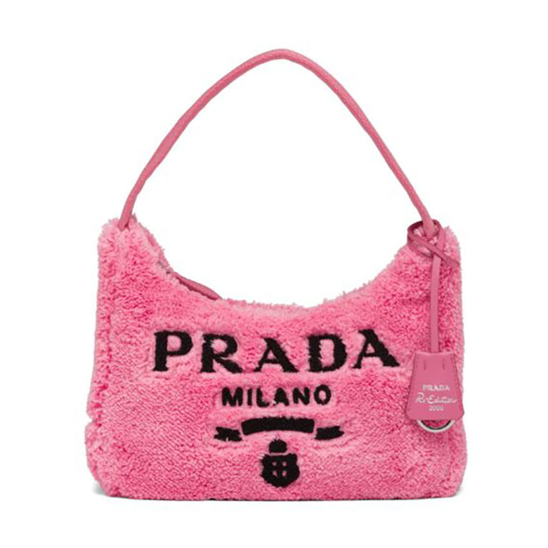 Prada Women Raffia Tote Bag-Pink