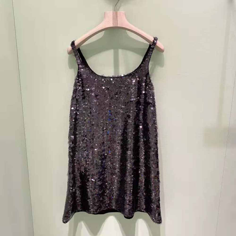 Prada Women Sequin Embellished Cigaline Minidress (2) Prada Women Sequin Embellished Cigaline Minidress