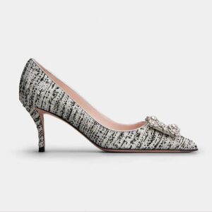 Roger Vivier Women Flower Strass Buckle Pumps in Fabrics