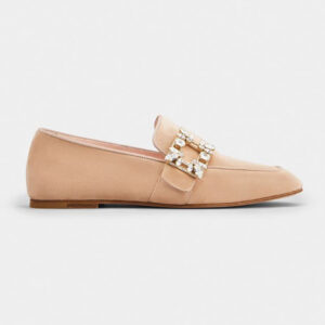 Roger Vivier Women Mini Broche Vivier Buckle Loafers in Suede