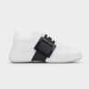 Roger Vivier Women Viv Skate Lacquered Buckle Sneakers in Soft Leather-Black
