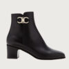 Salvatore Ferragamo Women Gancini Bootie in 55mm Heel-Black