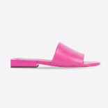 Balenciaga Women Box Mule in Pink Shiny Smooth Sheepskin