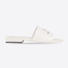 Balenciaga Women Box Sandal in White and Black Soft Nappa Sheepskin
