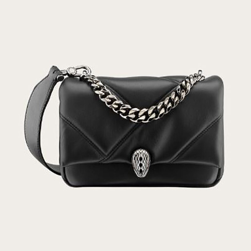 Bvlgari Women Serpenti Cabochon Crossbody Mini BagWhite