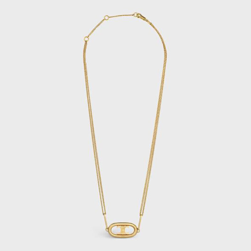 Celine Women Paris Hoops in Brass with Gold Finish