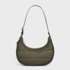 Celine Women Medium Ava Bag with Celine Strap in Quilted Nylon-Green