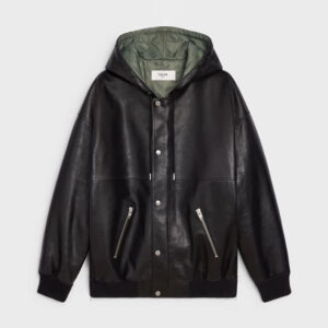 Celine Women Oversized Blouson Jacket in Calfskin-Black