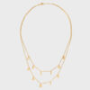 Celine Women Paris Double Necklace in Brass with Gold Finish
