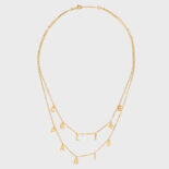 Celine Women Paris Double Necklace in Brass with Gold Finish