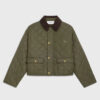 Celine Women Quilted Hunting Jacket in Lightweight Nylon
