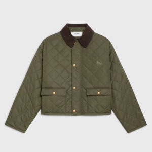 Celine Women Quilted Hunting Jacket in Lightweight Nylon