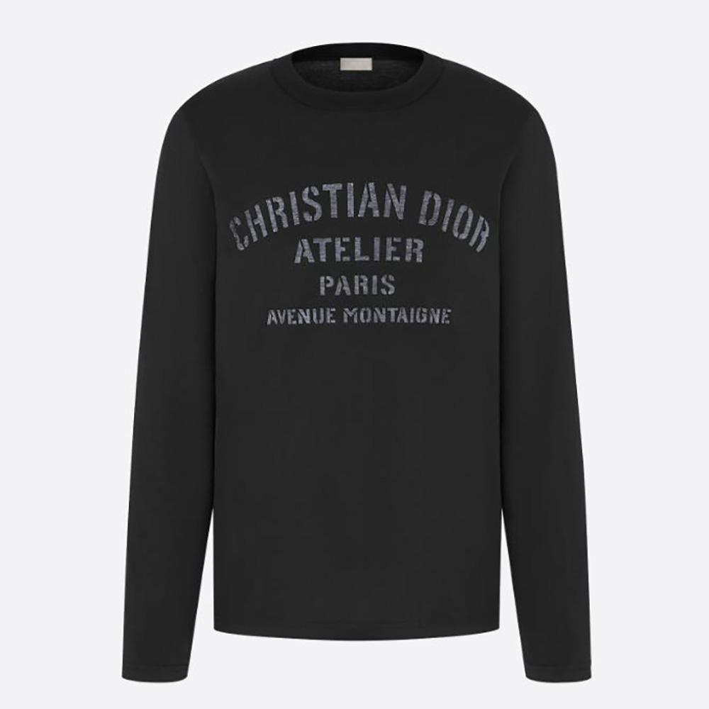 Dior Women Christian Dior Atelier T-Shirt Black Cotton Jersey