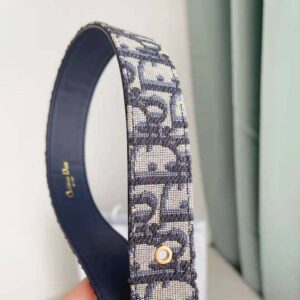 Belt Black Dior Oblique Jacquard, 35 MM