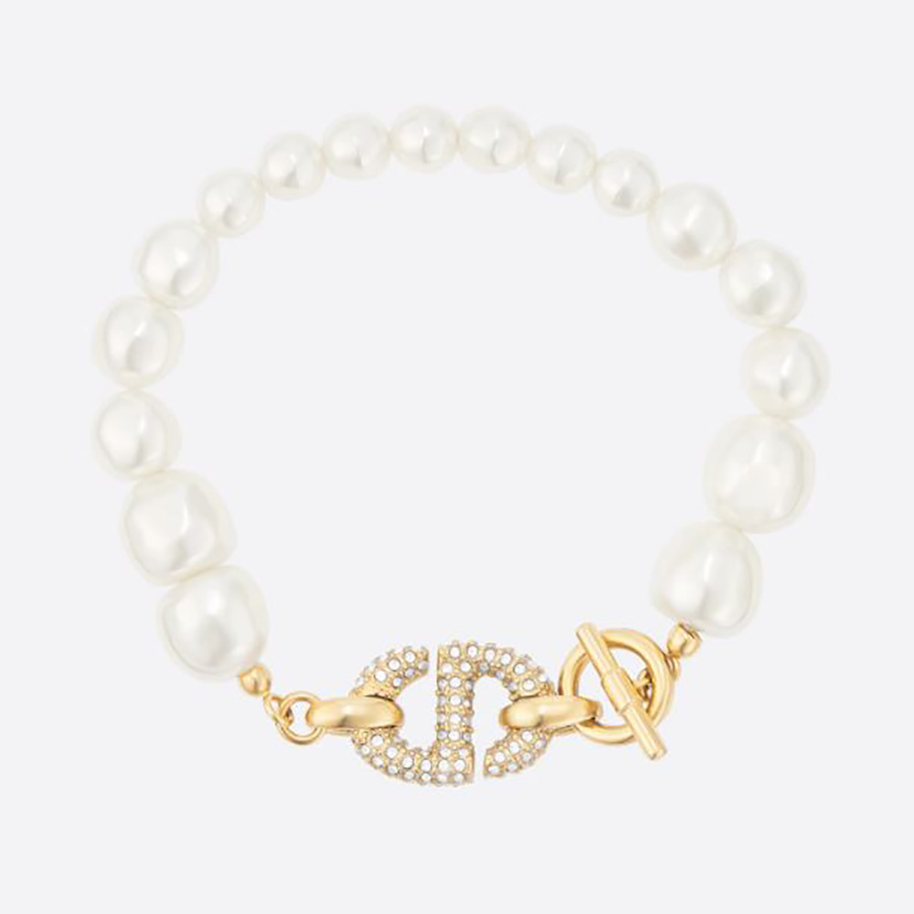 Dior Women CD Navy Bracelet Gold-Finish Metal