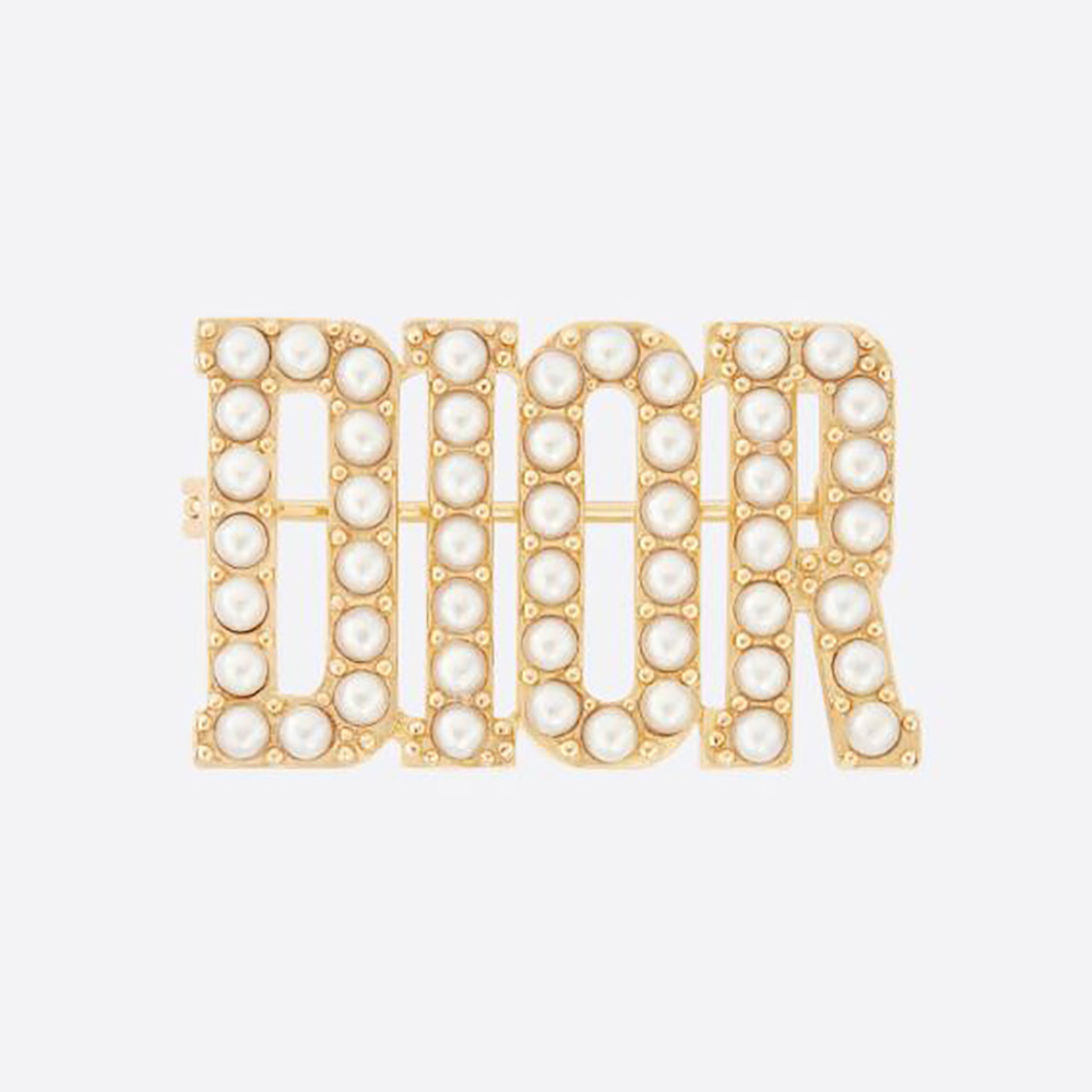 Dior Women Dio(r)evolution Brooch Gold-Finish Metal and White