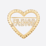 Dior Women Jadior Brooch Gold-Finish Metal and White Crystals